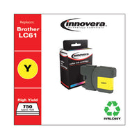 Remanufactured Yellow High-yield Ink, Replacement For Brother Lc65y, 750 Page-yield