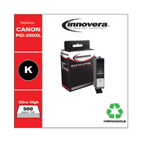Remanufactured Black High-yield Ink, Replacement For Canon Pgi-250xl (6432b001), 500 Page-yield