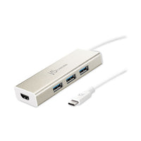 Usb-c 3-port Hub And 4k Hdmi, Silver