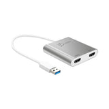 Usb To Hdmi Adapter, 7.87", Silver-white