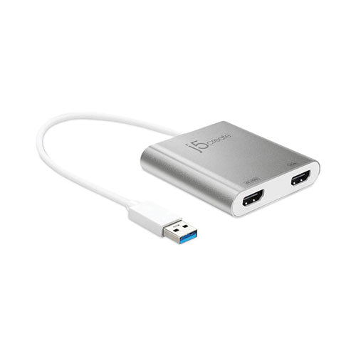 Usb To Hdmi Adapter, 7.87", Silver-white