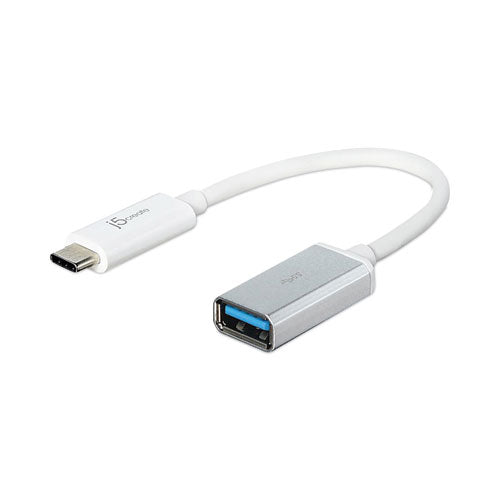 Usb-c To Usb Adapter, 4", Silver-white