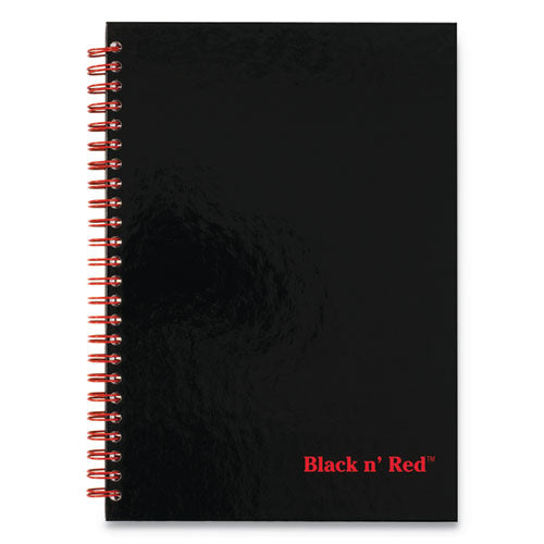 Hardcover Twinwire Notebooks, 1 Subject, Wide-legal Rule, Black-red Cover, 9.88 X 7, 70 Sheets