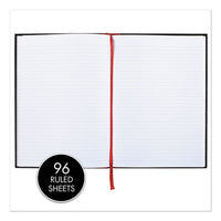 Casebound Notebooks, Wide-legal Rule, Black Cover, 11.75 X 8.25, 96 Sheets