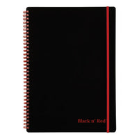 Twin Wire Poly Cover Notebook, Wide-legal Rule, Black Cover, 11.75 X 8.25, 70 Sheets