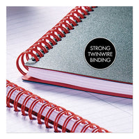 Twin Wire Poly Cover Notebook, Wide-legal Rule, Black Cover, 11.75 X 8.25, 70 Sheets