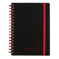 Twin Wire Poly Cover Notebook, Wide-legal Rule, Black Cover, 5.88 X 4.13, 70 Sheets