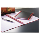 Twin Wire Poly Cover Notebook, Wide-legal Rule, Black Cover, 5.88 X 4.13, 70 Sheets