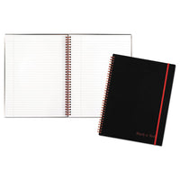 Twin Wire Poly Cover Notebook, Wide-legal Rule, Black Cover, 11 X 8.5, 70 Sheets