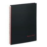 Twin Wire Poly Cover Notebook, Wide-legal Rule, Black Cover, 11 X 8.5, 70 Sheets