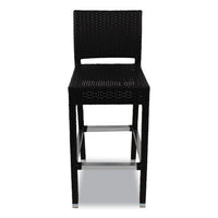 Gama Series Barstools, Supports Up To 300 Lb, 31.25" Seat Height, Chocolate Seat, Chocolate Back, Chocolate Base
