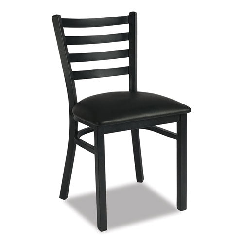 White Horse Series Side Chairs, Supports Up To 300 Lb, 18" Seat Height, Black Seat/back/base