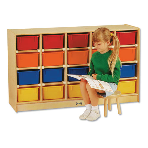 Tray Mobile Cubbie, 48w X 15d X 35.5h, Birch-assorted