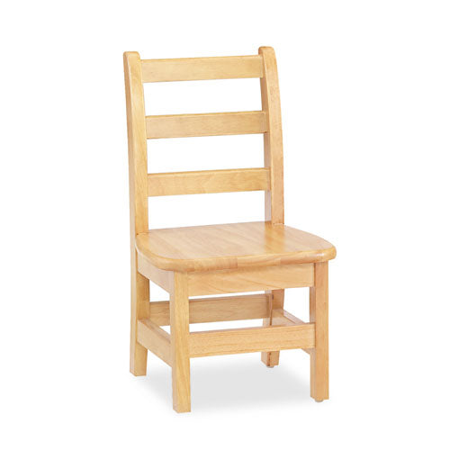 Kydz Ladderback Chair, 8" Seat Height, Natural Maple Seat-back, Natural Maple Base, 2-carton