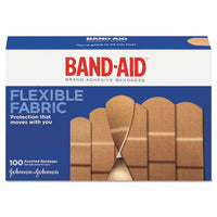 Flexible Fabric Adhesive Bandages, Assorted, 100-box