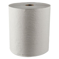 Essential 100% Recycled Fiber Hard Roll Towel, 1.5" Core,white,8" X 800ft, 12-ct