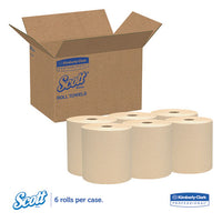 Essential Hard Roll Towels, 1.5" Core, 8 X 800ft, Natural, 12 Rolls-carton