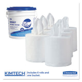 Wipers For Wettask System, Bleach, Disinfectants And Sanitizers, 12 X 12.5, 90-roll, 6 Rolls And 1 Bucket-carton