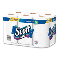 Toilet Paper, Septic Safe, 1-ply, White, 1000 Sheets-roll, 12 Rolls-pack, 4 Pack-carton