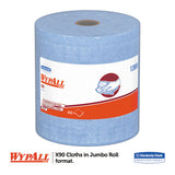 X90 Cloths, Jumbo Roll, 11 1-10 X 13 2-5, Denim Blue, 450-roll, 1 Roll-carton