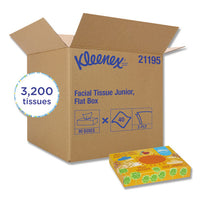 White Facial Tissue Junior Pack, 2-ply, 40 Sheets-box, 80 Boxes-carton