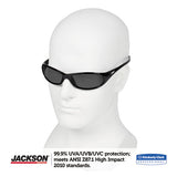 V40 Hellraiser Safety Glasses, Black Frame, Smoke Lens