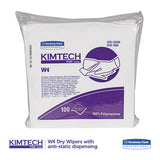 W4 Critical Task Wipers, Flat Double Bag, 12x12, White, 100-pack, 5 Packs-carton