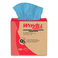 Oil, Grease And Ink Cloths, Pop-up Box, 8 4-5 X 16 4-5, Blue, 100-box, 5-carton