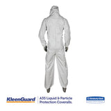 A35 Coveralls, Hooded, Large, White, 25-carton