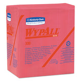 X80 Cloths, 1-4 Fold, Hydroknit, 12 1-2 X 12, Red, 50-box, 4 Boxes-carton