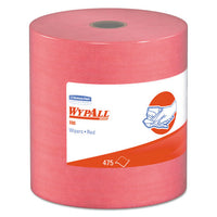 X80 Cloths, Hydroknit, Jumbo Roll, 12 1-2 X 13 2-5, Red, 475 Wipers-roll