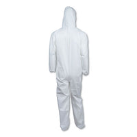 A40 Elastic-cuff And Ankles Hooded Coveralls, White, 2x-large, 25-case