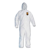 A30 Elastic-back And Cuff Hooded Coveralls, White, X-large, 25-carton