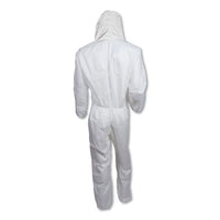 A30 Elastic-back And Cuff Hooded Coveralls, White, 2x-large, 25-carton