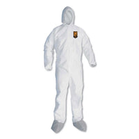 A45 Liquid-particle Protection Surface Prep-paint Coveralls, 3xl, White, 25-ct