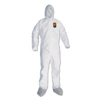 A45 Liquid-particle Protection Surface Prep-paint Coveralls, 3xl, White, 25-ct