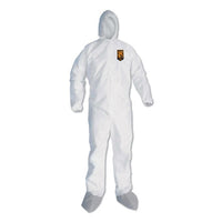 A45 Liquid-particle Protection Surface Prep-paint Coveralls, 4xl, White, 25-ct