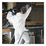 A20 Breathable Particle Protection Coveralls, Elastic Back, Hood, Medium, White, 24-carton