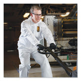 A20 Breathable Particle Protection Coveralls, Large, White, Zipper Front