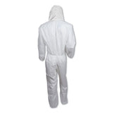 A20 Elastic Back, Cuff And Ankle Hooded Coveralls, Zip, X-large, White, 24-carton