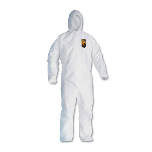 A20 Elastic Back, Cuff And Ankle Hooded Coveralls, Zip, X-large, White, 24-carton