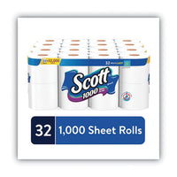 1000 Bathroom Tissue, Septic Safe, 1-ply, White, 1,000 Sheet-roll, 32 Rolls-carton