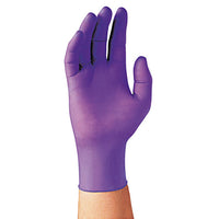 Purple Nitrile Exam Gloves, 242 Mm Length, Small, Purple, 100-box