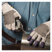 G60 Purple Nitrile Gloves, 230 Mm Length, Medium-size 8, Black-white, 12 Pair-ct
