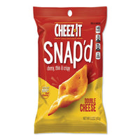 Cheez-it Snap'd Crackers, Double Cheese, 2.2 Oz Pouch, 6-pack