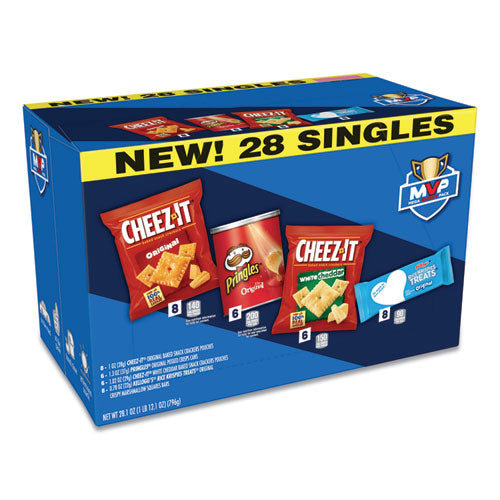 Mvp Singles Variety Pack, Cheez-it Original-white Cheddar; Pringles Original; Rice Krispies Treats, 28.1 Oz, 28-box
