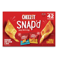 Snap'd Crackers Variety Pack, Cheddar Sour Cream And Onion; Double Cheese, 0.75 Oz Bag, 42-carton