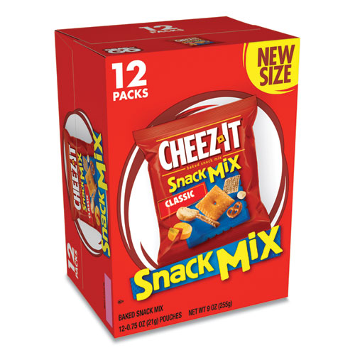 Snack Mix, Cheese, 0.75 Oz Bag, 12-box