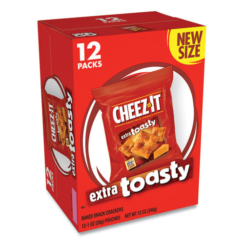 Baked Snack Crackers, Extra Toasty Crackers, 1 Oz Bag, 12-box