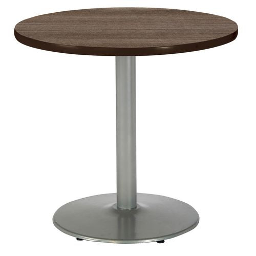 Pedestal Table With Four Navy Kool Series Chairs, Round, 36" Dia X 29h, Studio Teak, Ships In 4-6 Business Days